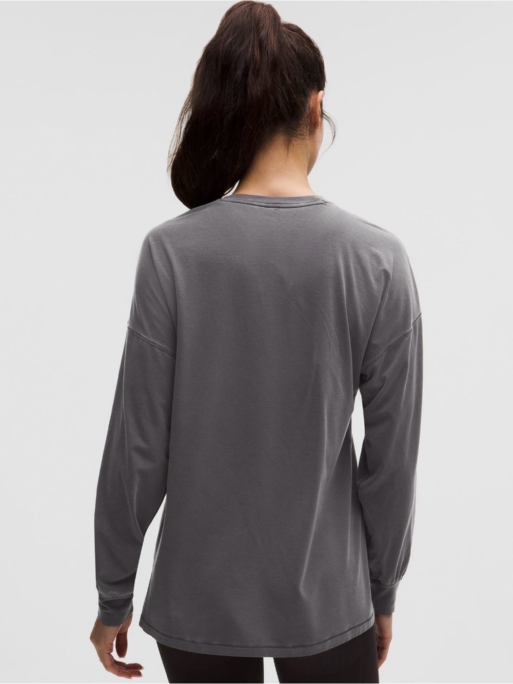 NWT Lululemon EasySet Relaxed Long Sleeve Shirt Wash Dilute Wash Graphite Grey - Picture 3 of 7